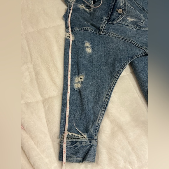 Zara Distressed Blue Denim Jacket - Picture 8 of 8
